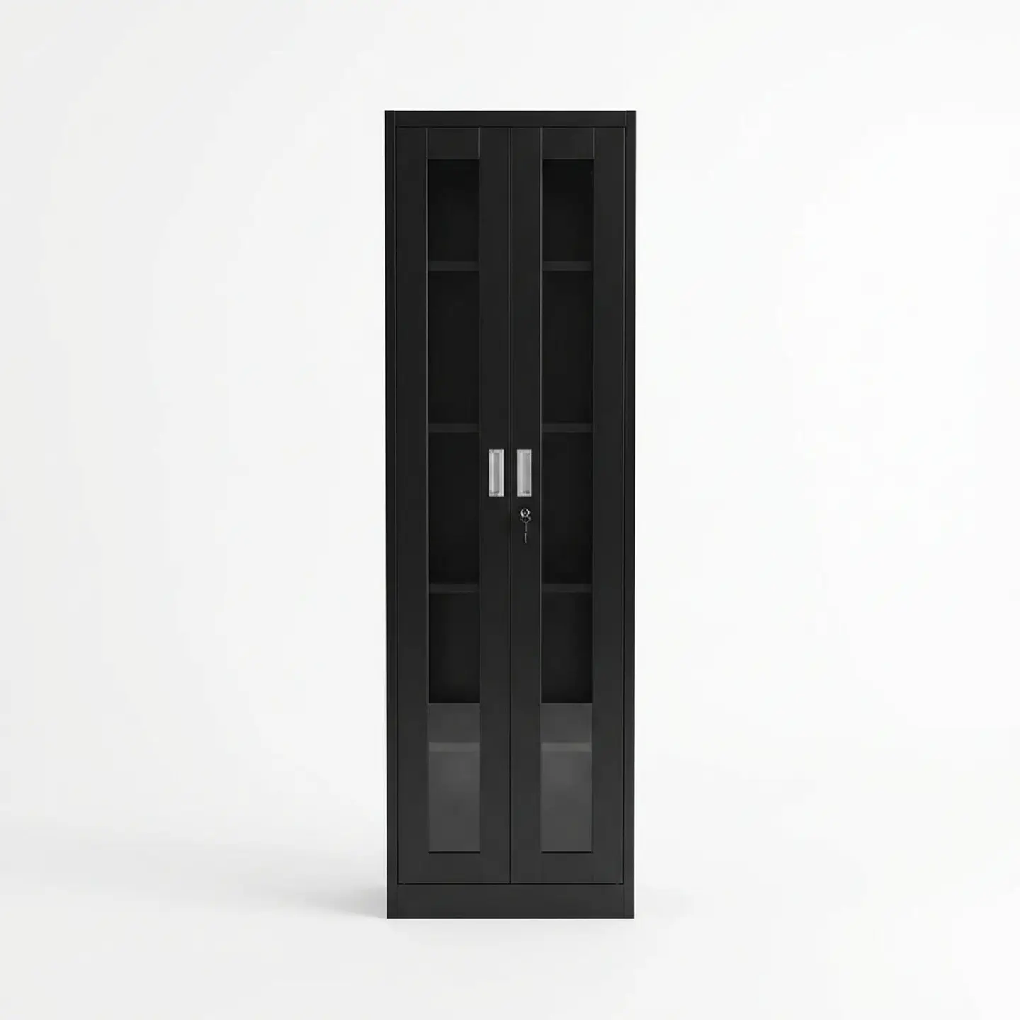Estante Metálico Vitrina Negro 185x57x40 cm - 2 Puertas 3