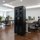 Estante Metálico Vitrina Negro 185x57x40 cm - 2 Puertas 4