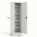 Estante Armario Metálico Cerrado 170x47x35 cm - 1 Puerta 4