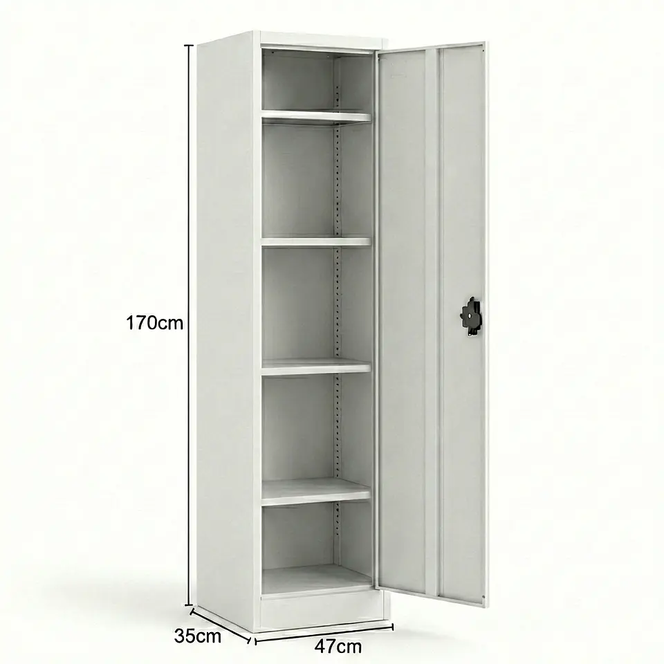 Estante Armario Metálico Cerrado 170x47x35 cm - 1 Puerta 4