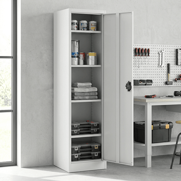 Estante Armario Metálico Cerrado 170x47x35 cm - 1 Puerta 6