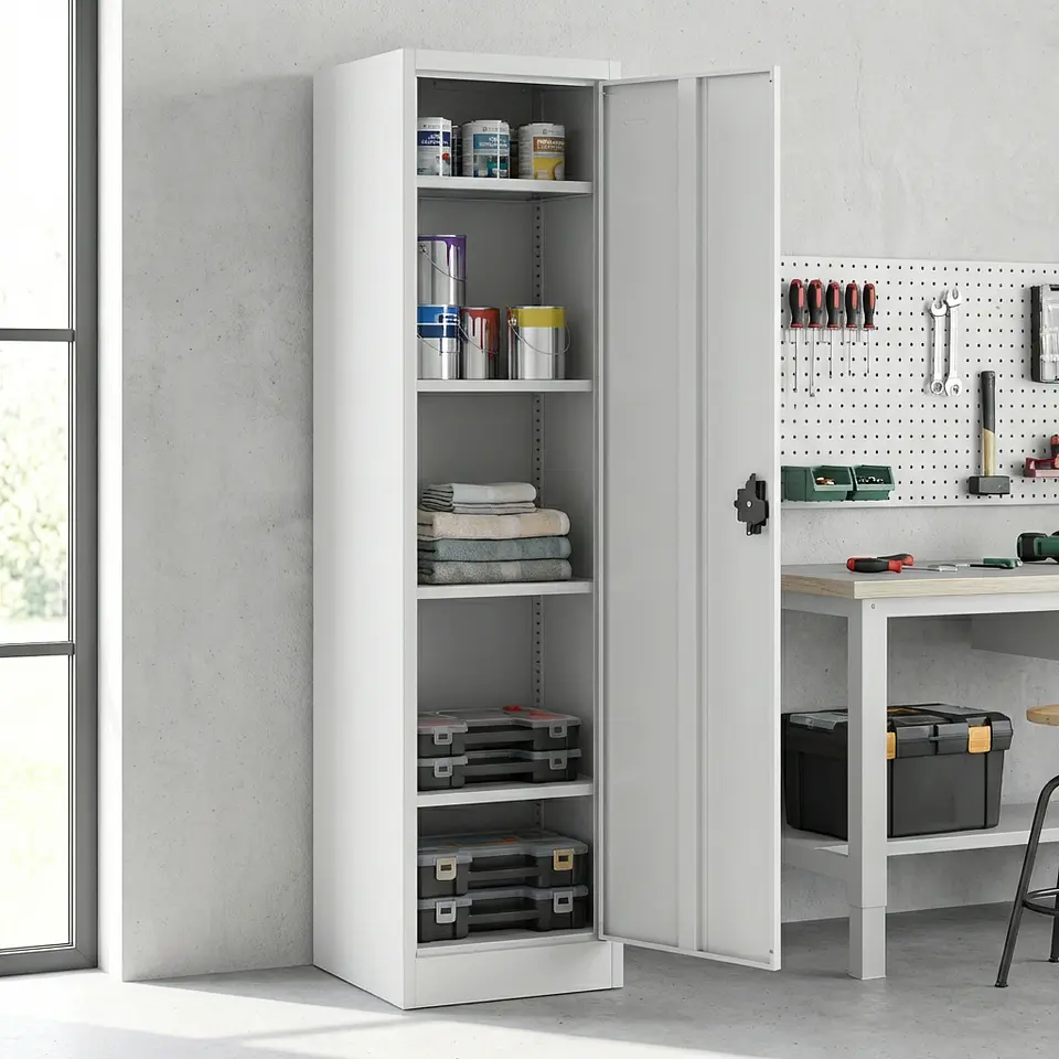Estante Armario Metálico Cerrado 170x47x35 cm - 1 Puerta 6