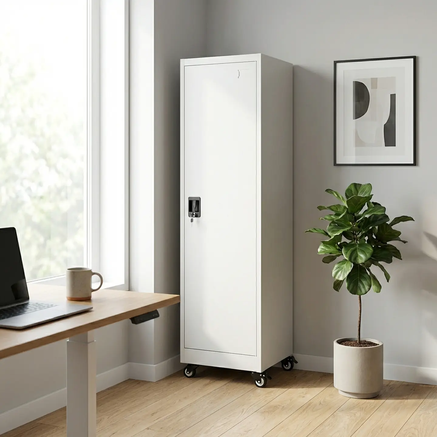 Estante Armario Metálico Cerrado 170x47x35 cm - 1 Puerta 14