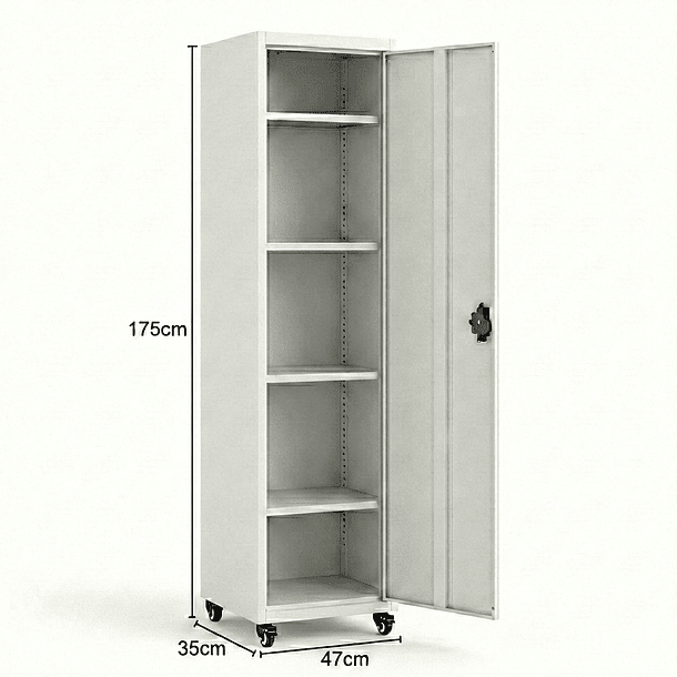 Estante Armario Metálico Cerrado 170x47x35 cm - 1 Puerta 11