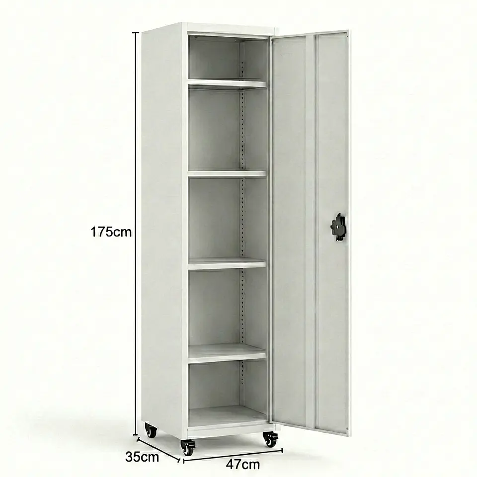 Estante Armario Metálico Cerrado 170x47x35 cm - 1 Puerta 11