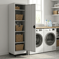 Estante Armario Metálico Cerrado 170x47x35 cm - 1 Puerta