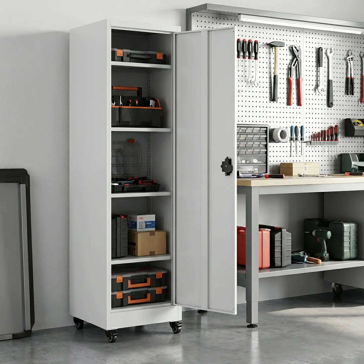 Estante Armario Metálico Cerrado 170x47x35 cm - 1 Puerta 13
