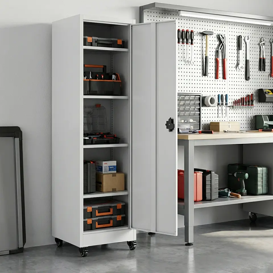 Estante Armario Metálico Cerrado 170x47x35 cm - 1 Puerta 13