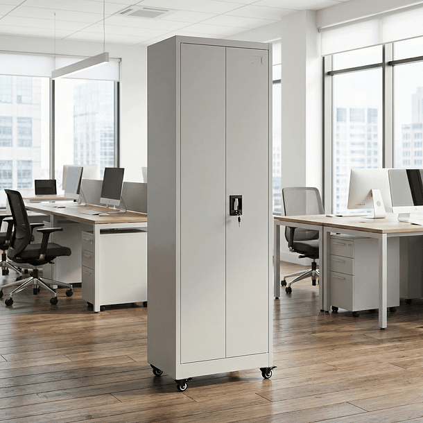 Estante Armario Metálico Cerrado 185x57x40 cm - 2 Puertas 5