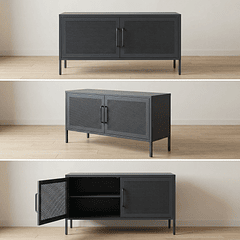 Aparador Arrimo Metálico Malla - color negro