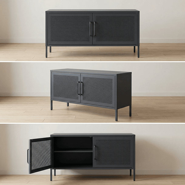 Aparador Arrimo Metálico Malla - color negro 2