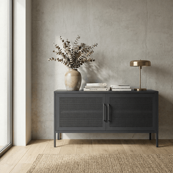 Aparador Arrimo Metálico Malla - color negro 3