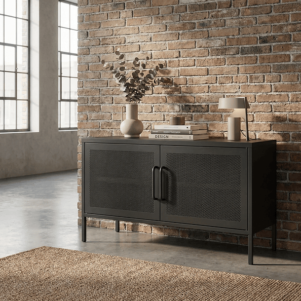 Aparador Arrimo Metálico Malla - color negro 6