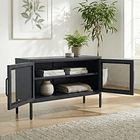 Aparador Arrimo Metálico Malla - color negro 5