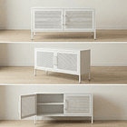 Aparador Arrimo Metálico Malla - color blanco 2