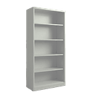 Estante Librero Metálico Blanco - 185x87x40 cm 3