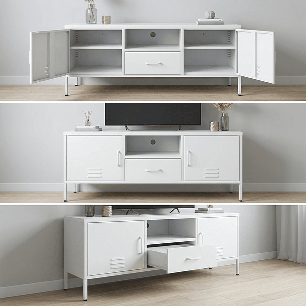 Aparador Arrimo Metálico - color blanco 2