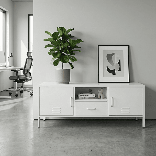 Aparador Arrimo Metálico - color blanco 5