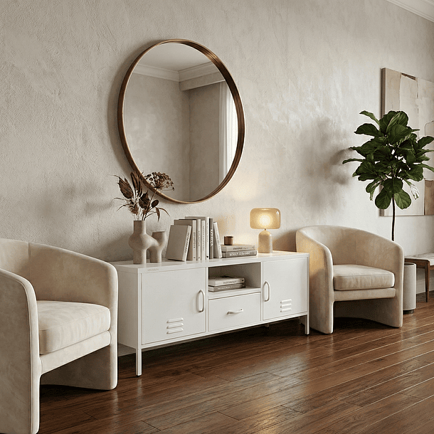 Aparador Arrimo Metálico - color blanco 7