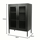 Aparador Arrimo Rejilla Metálica - color negro 12