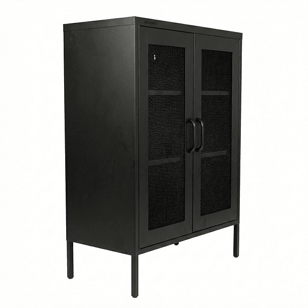 Aparador Arrimo Rejilla Metálica - color negro 14