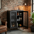 Aparador Arrimo Rejilla Metálica - color negro 7