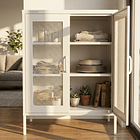 Aparador Arrimo Rejilla Metálica - color blanco 3