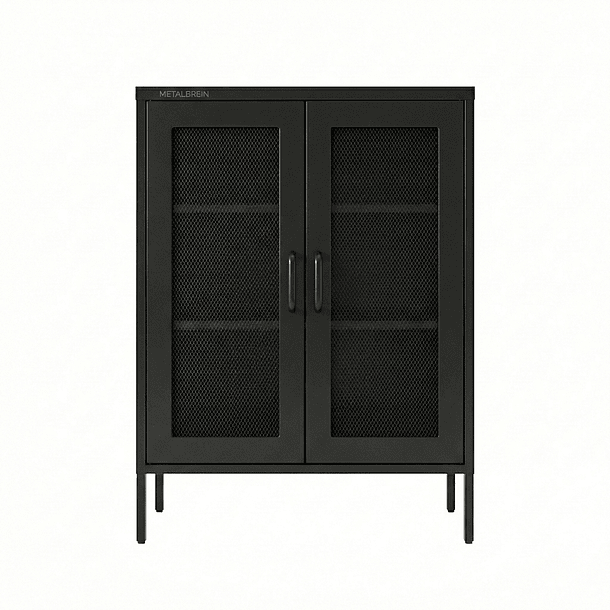 Aparador Arrimo Rejilla Metálica - color negro 1