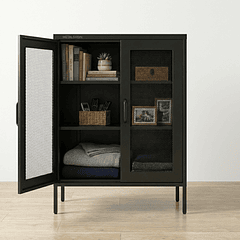 Aparador Arrimo Rejilla Metálica - color negro