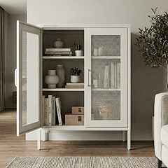 Aparador Arrimo Rejilla Metálica - color blanco