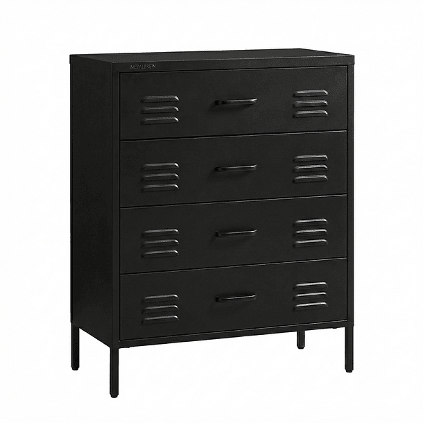 Arrimo Cómoda Cajonera - 4 cajones - color negro 9