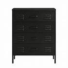 Arrimo Cómoda Cajonera - 4 cajones - color negro 1