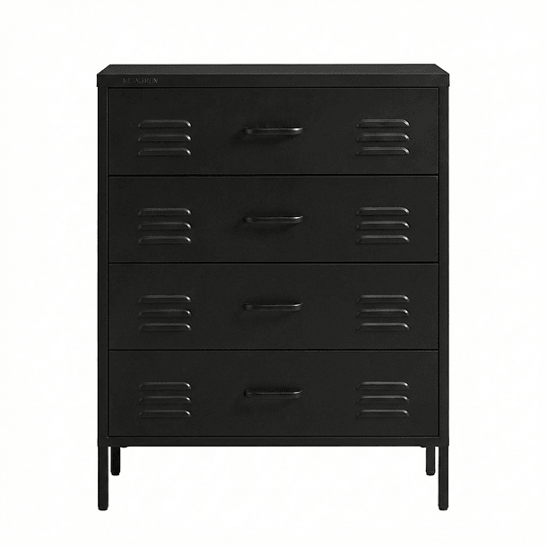 Arrimo Cómoda Cajonera - 4 cajones - color negro 1