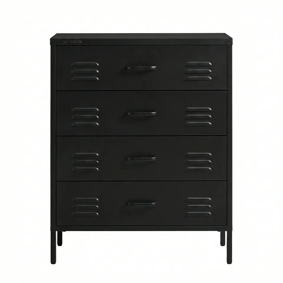 Arrimo Cómoda Cajonera - 4 cajones - color negro 1