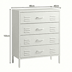 Arrimo Cómoda Cajonera - 4 cajones - color blanco 8