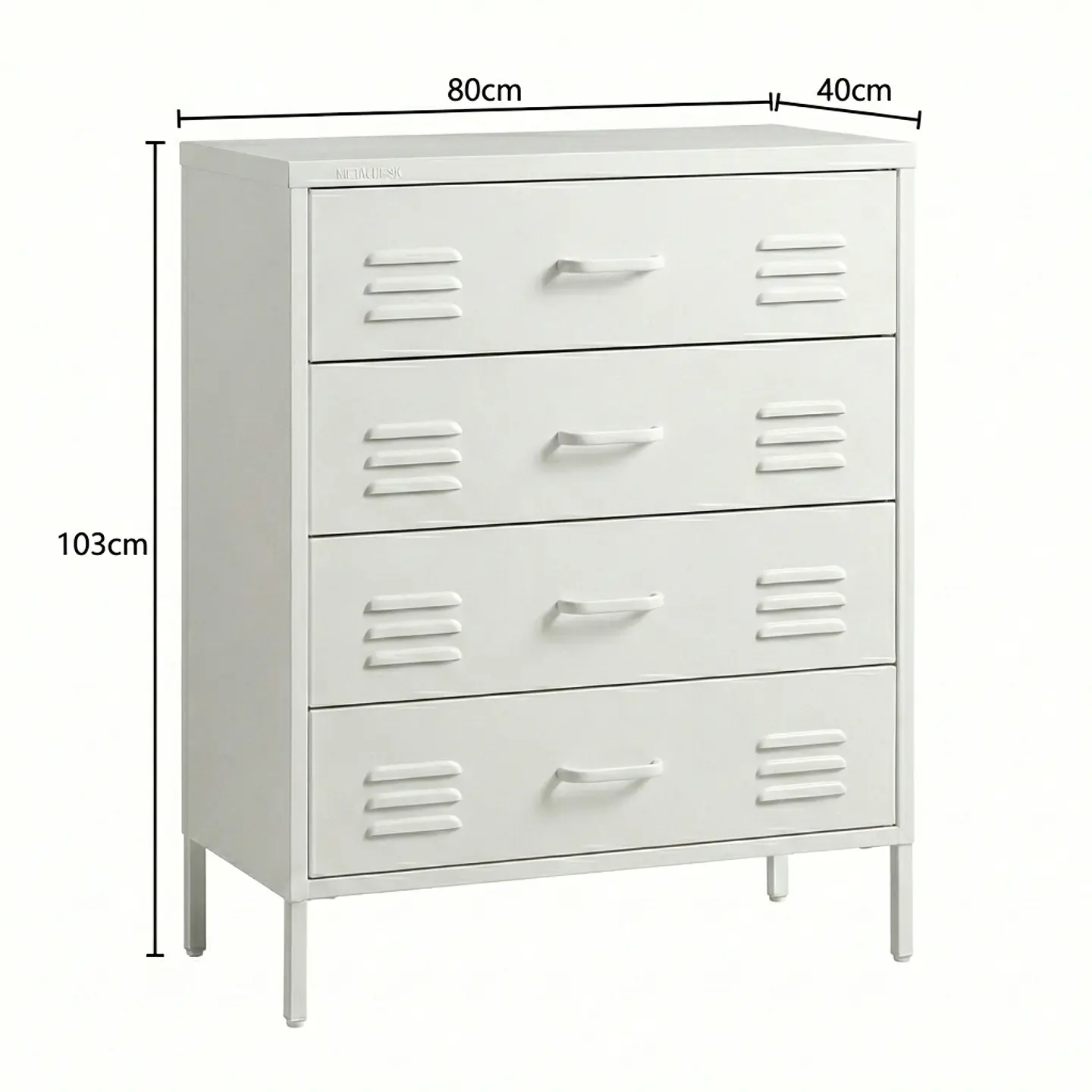 Arrimo Cómoda Cajonera - 4 cajones - color blanco 8