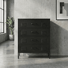 Arrimo Cómoda Cajonera - 4 cajones - color negro 6