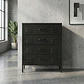 Arrimo Cómoda Cajonera - 4 cajones - color negro - Miniatura 6