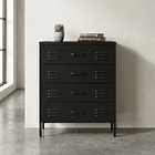 Arrimo Cómoda Cajonera - 4 cajones - color negro 7