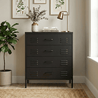 Arrimo Cómoda Cajonera - 4 cajones - color negro 5