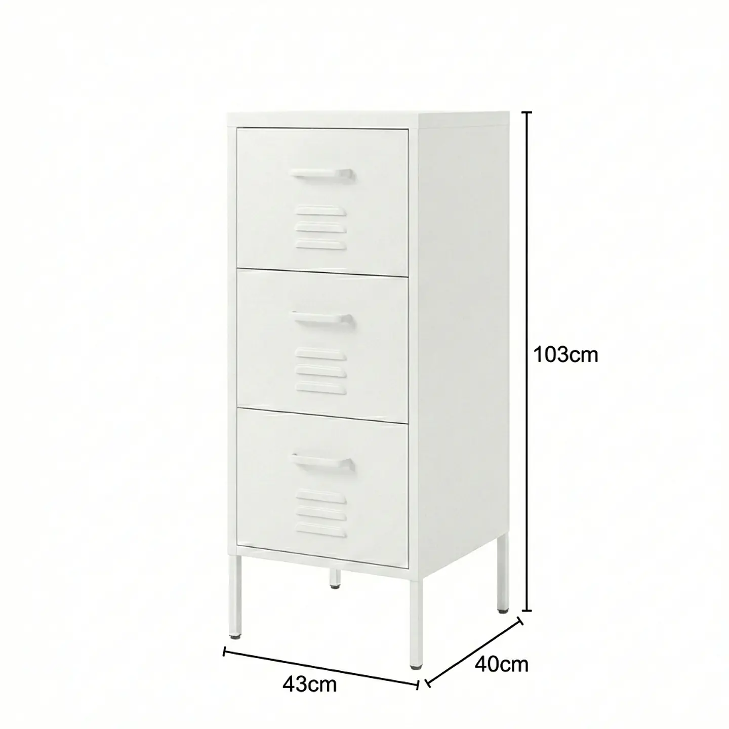 Arrimo Cómoda Cajonera - 3 cajones - color blanco 9