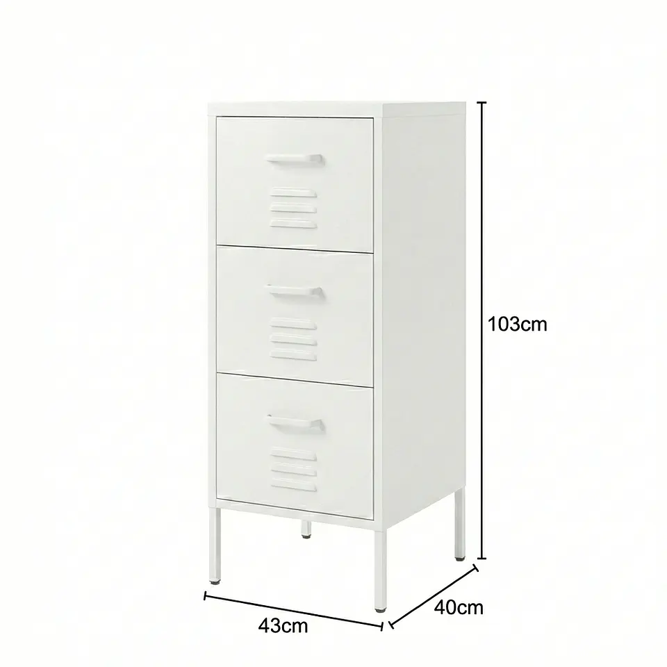 Arrimo Cómoda Cajonera - 3 cajones - color blanco 9