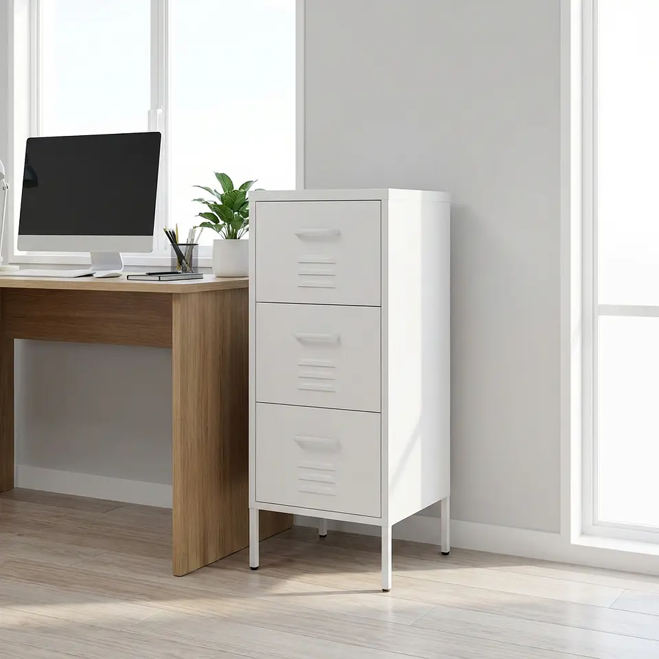Arrimo Cómoda Cajonera - 3 cajones - color blanco 4