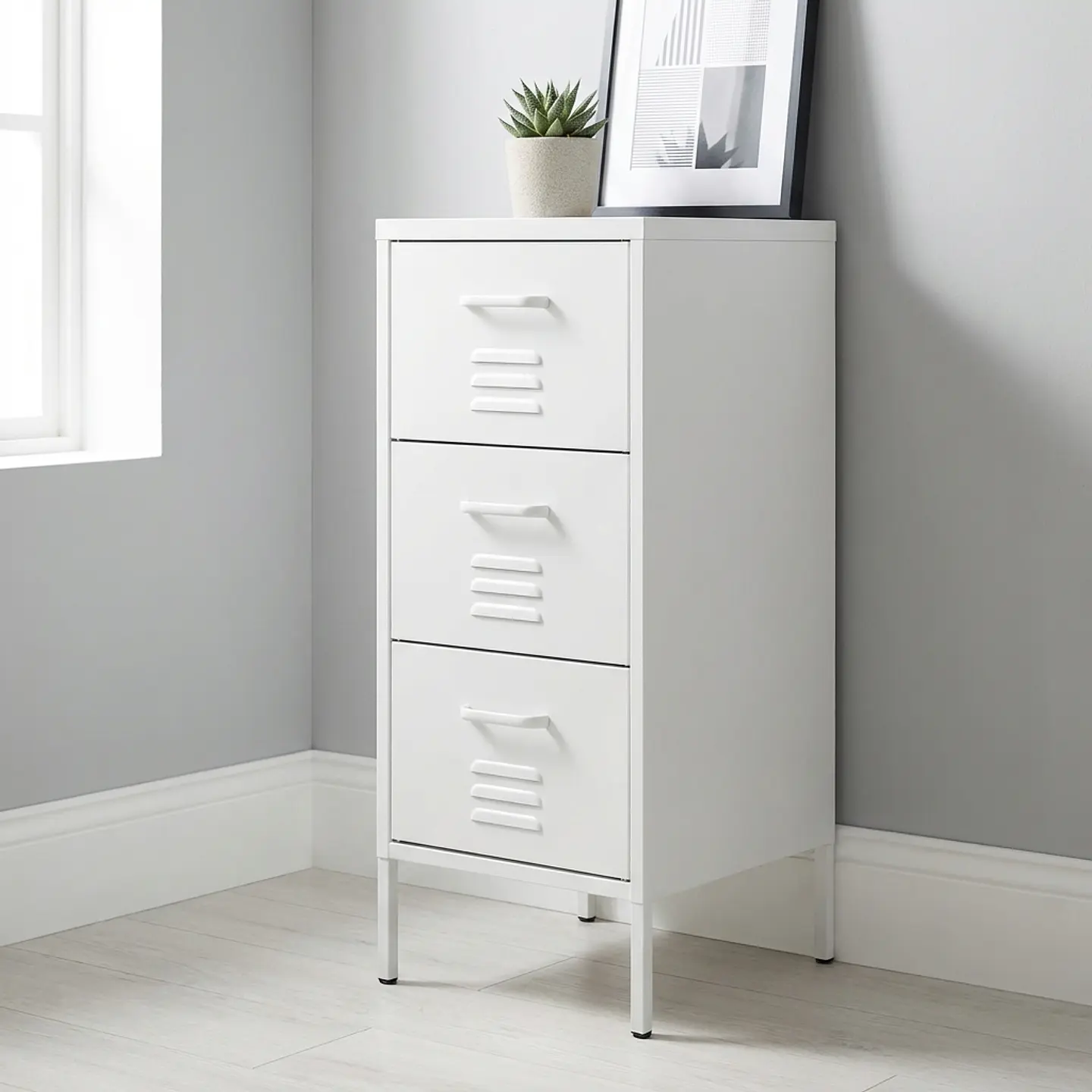 Arrimo Cómoda Cajonera - 3 cajones - color blanco 5