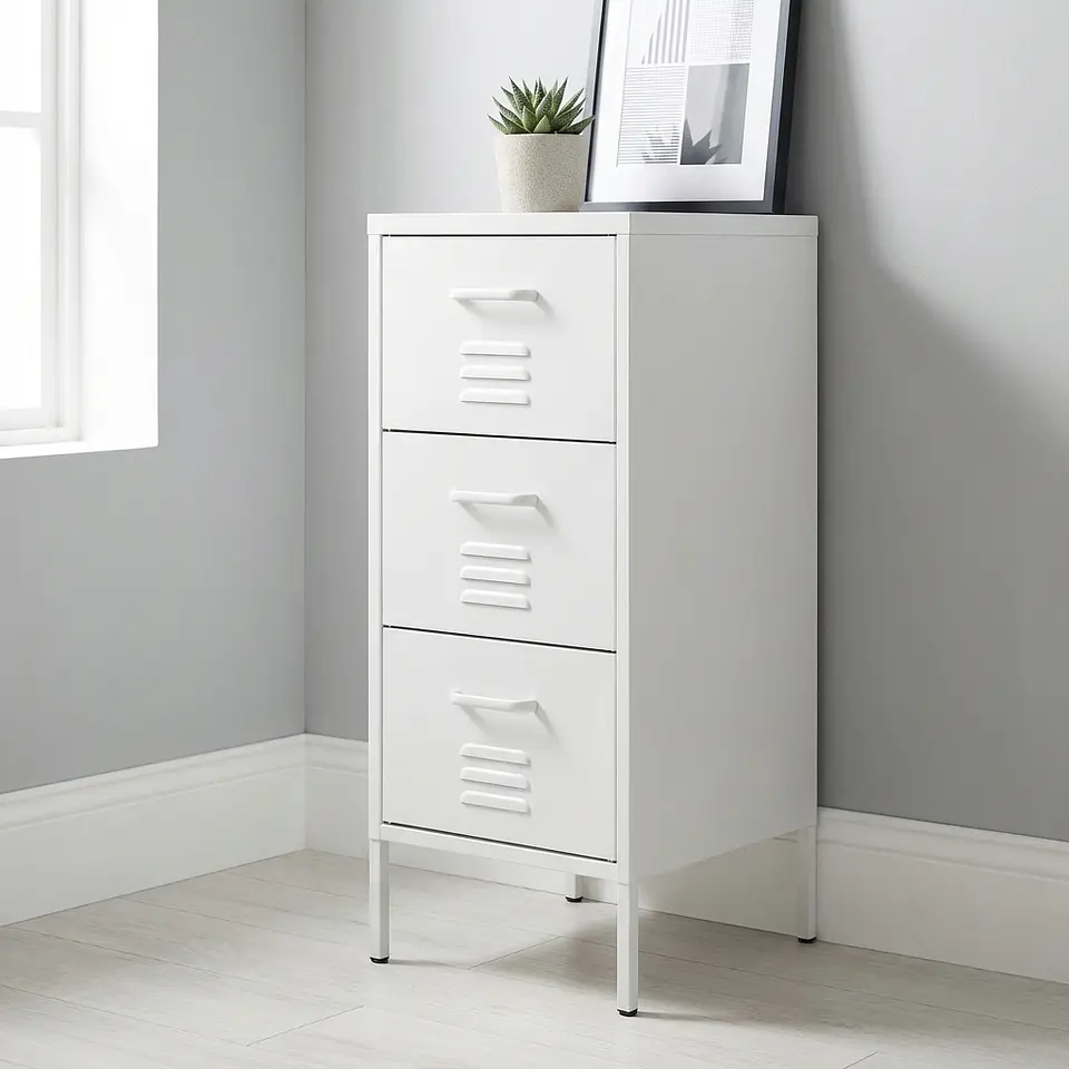 Arrimo Cómoda Cajonera - 3 cajones - color blanco 5