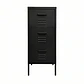Arrimo Cómoda Cajonera - 3 cajones - color negro - Miniatura 1