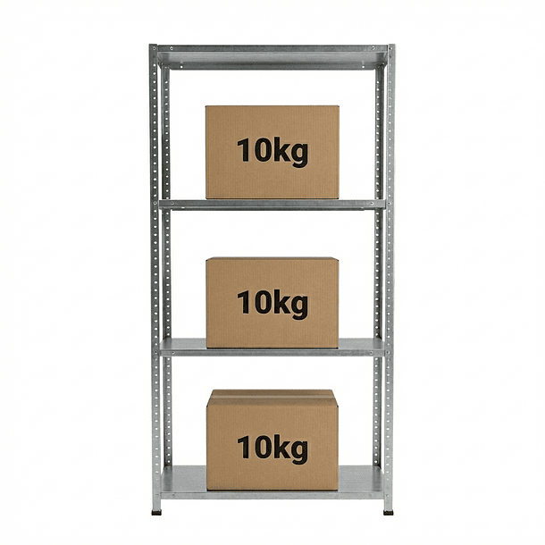 Estante Metálico 145x75x30 - 4 niveles - 80kg 7