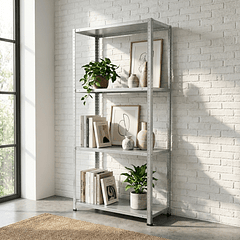 Estante Metálico 145x75x30 - 4 niveles - 80kg