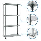 Estante Metálico 145x75x30 - 4 niveles - 80kg 8