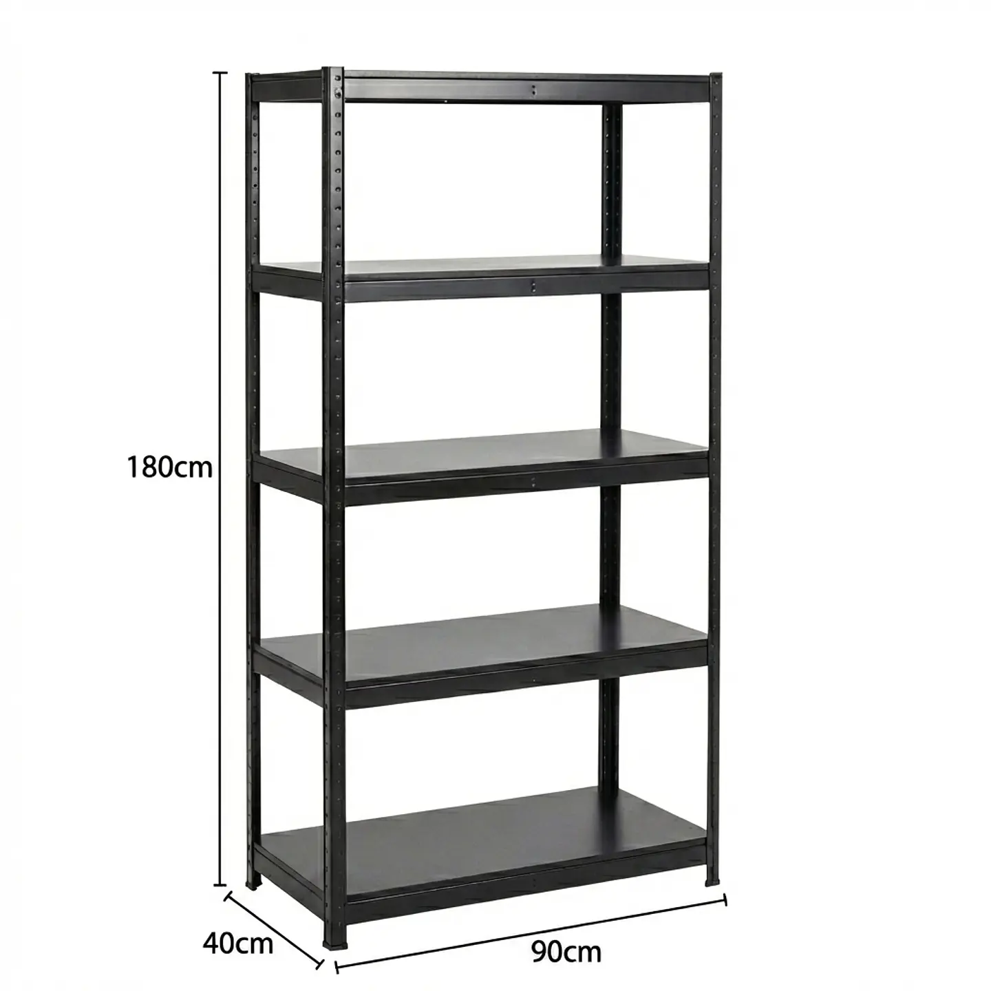 Estante Metálico 180x90x40 Negro bandeja metálica - 5 niveles  11